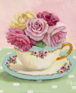 Vintage Teacup with Roses