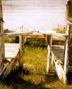 White Chairs On Grass