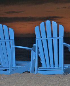 Blue Chairs On The Beach