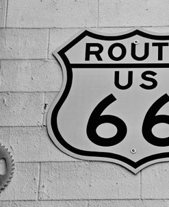 Route66 White Wall Sign