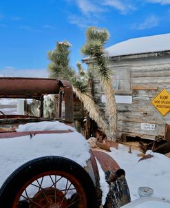 Vintage Model T in Snow