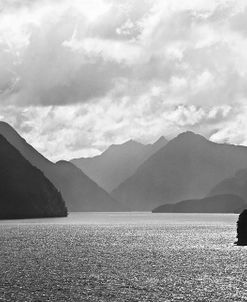 Mountain Layers in Black and White