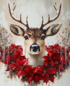 Christmas Buck In Poinsettia