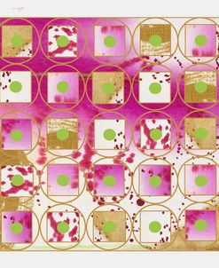 Pink and Gold Grid I  w gr dot