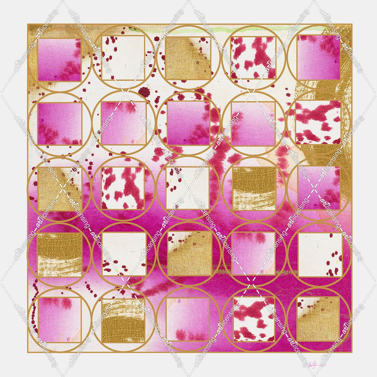 Pink and Gold Grid II copy