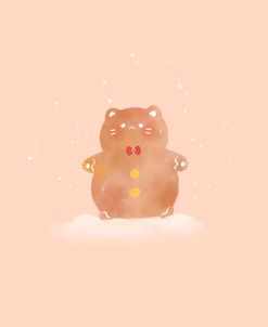 Christmas Gingerbread Cat Cookie