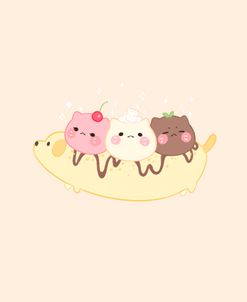 Banana Split Dog with Cats