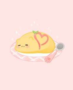 Japanese Food Omurice Cat