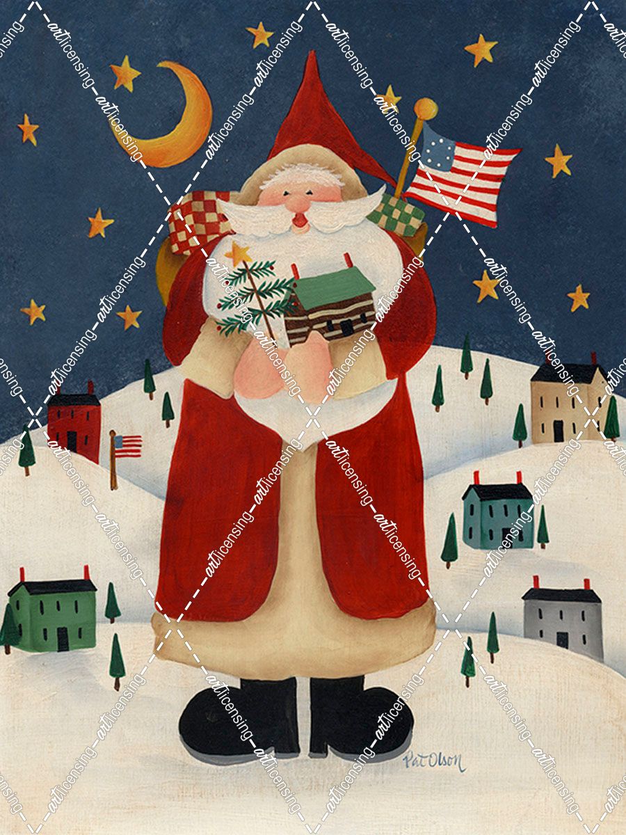 Santa With Flag II