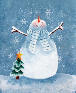 Snowman With Tree 1