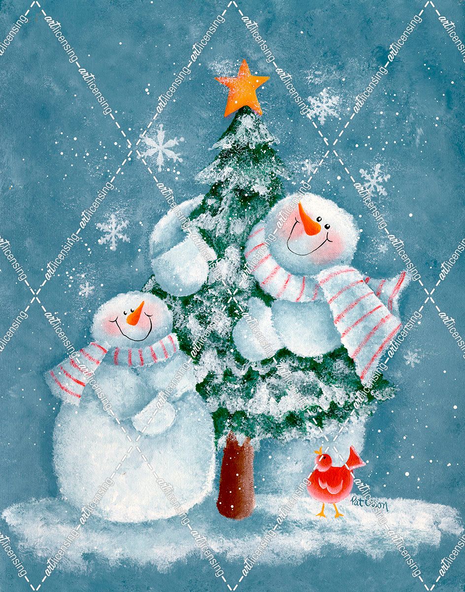 Snowman With Tree 2