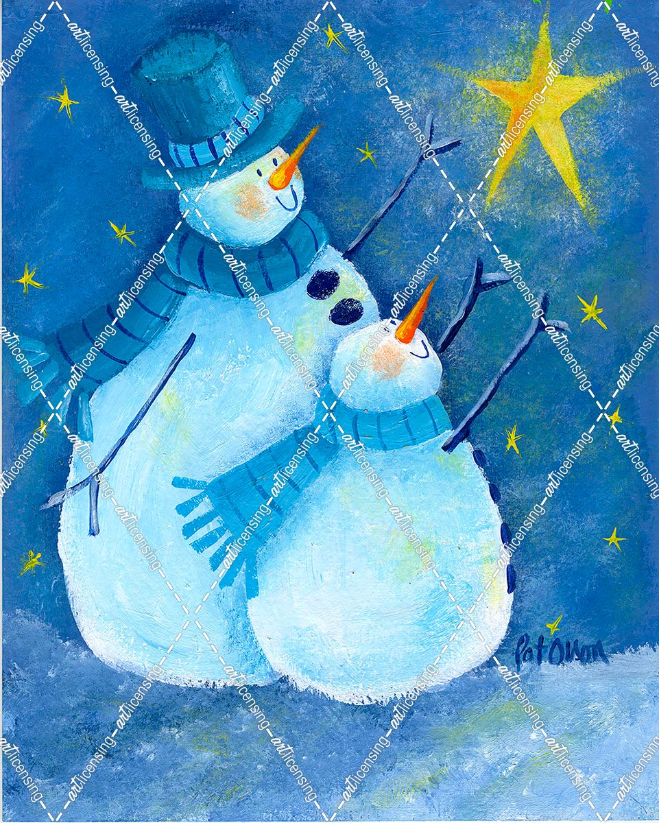 Snowmen Reaching For Star