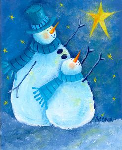 Snowmen Reaching For Star