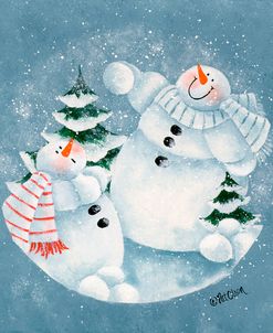 Snowmen With Snowballs