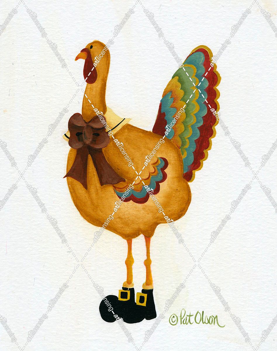 Turkey With Bow And Army Boots