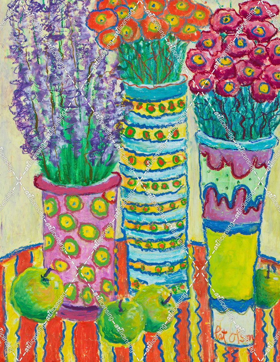 Vases 5 – Pink Blue Yellow