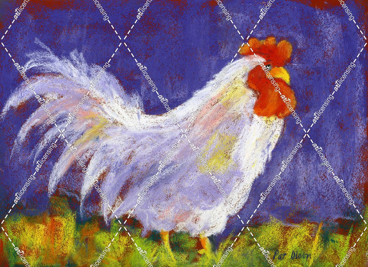 Rooster On Purple