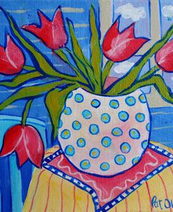 Flowers – Tulips in Polka Dot Vase