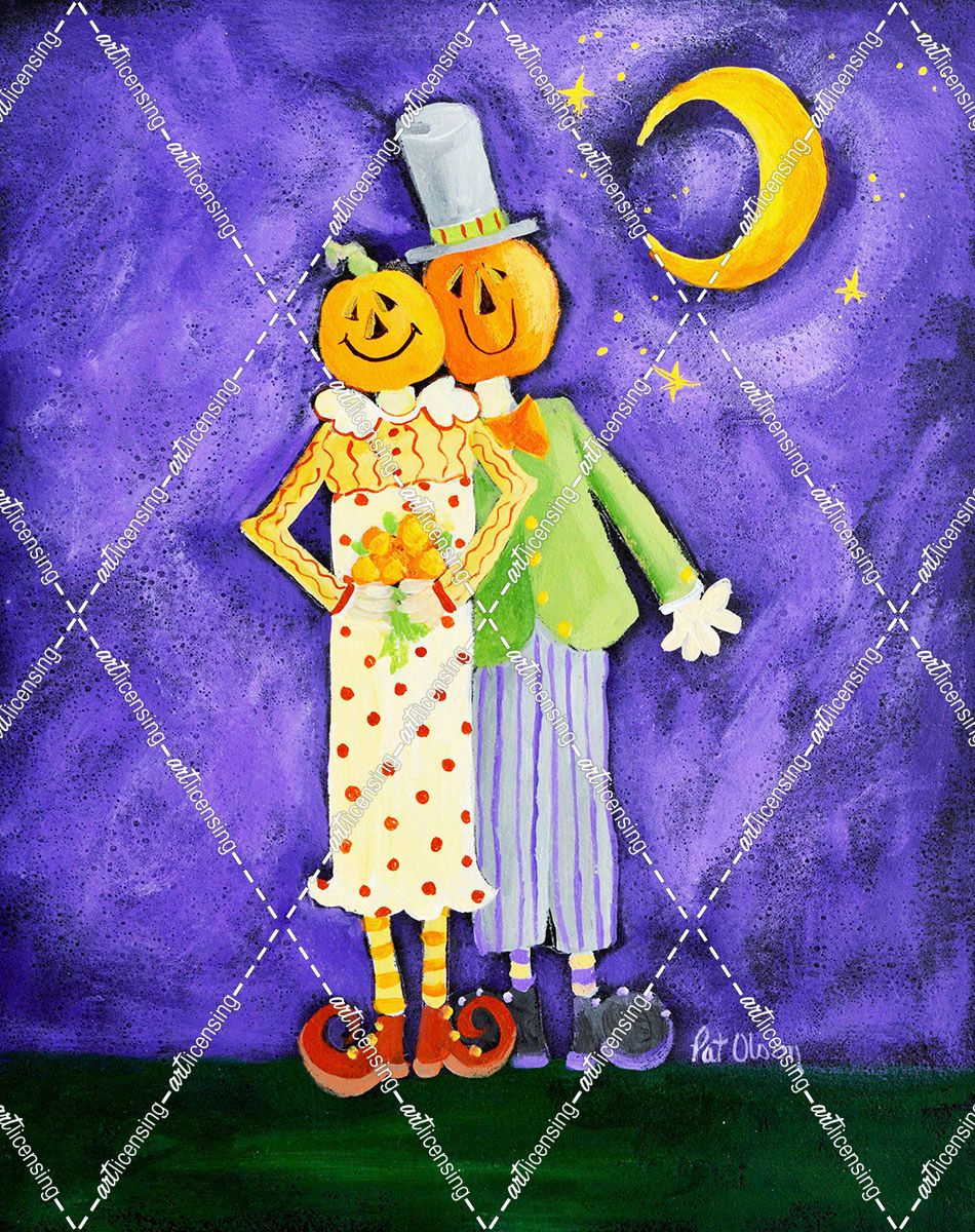 Scarecrow Pumpkin Head Couple