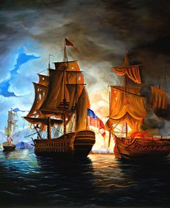 Bonhomme Richard And Serapis Battle