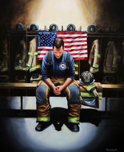 Praying Firefighter