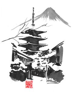 Fuji San And Temple