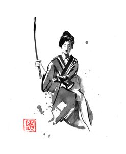 Geisha And Katana