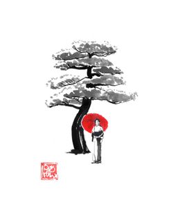 Geisha And Tree