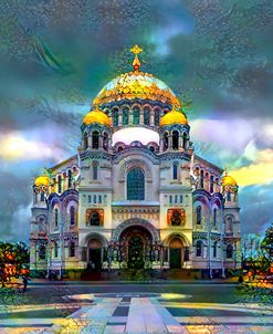 Saint Petersburg Russia Naval cathedral of Saint Nicholas in Kronstadt