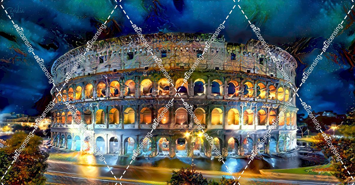 Rome Italy Coliseo Night 2022