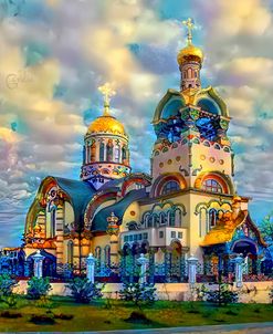 Russia Sochi Church of the Holy Prince Vladimir on Mount Grapevine