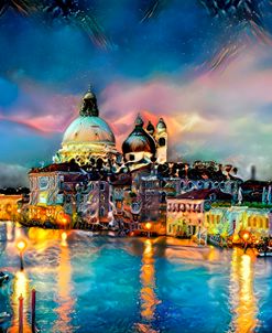 Italy Venice Grand Canal at Night