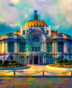 Mexico City Palacio de las Bellas Artes Frontal