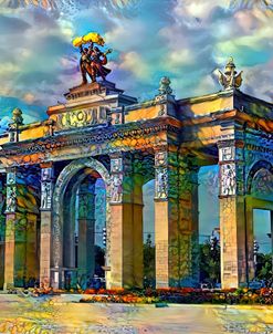Russia Moscow Main Entrance To Vdnkh
