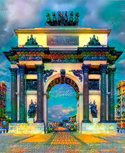 Russia Triumphal Arch of Moscow