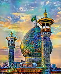 Iran Shiraz Shah Cheragh Holy Shrine Towers