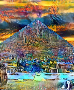 Egypt Giza Great Pyramid At Sunset