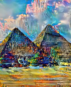 Egypt Giza Piramids At Desert 2025