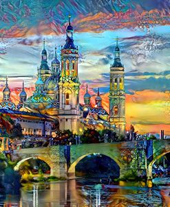 Spain Zaragoza Aragon Basilica Of Our Lady Of The Pillar