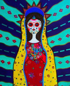 Virgin Guadalupe Dia De Los Muertos