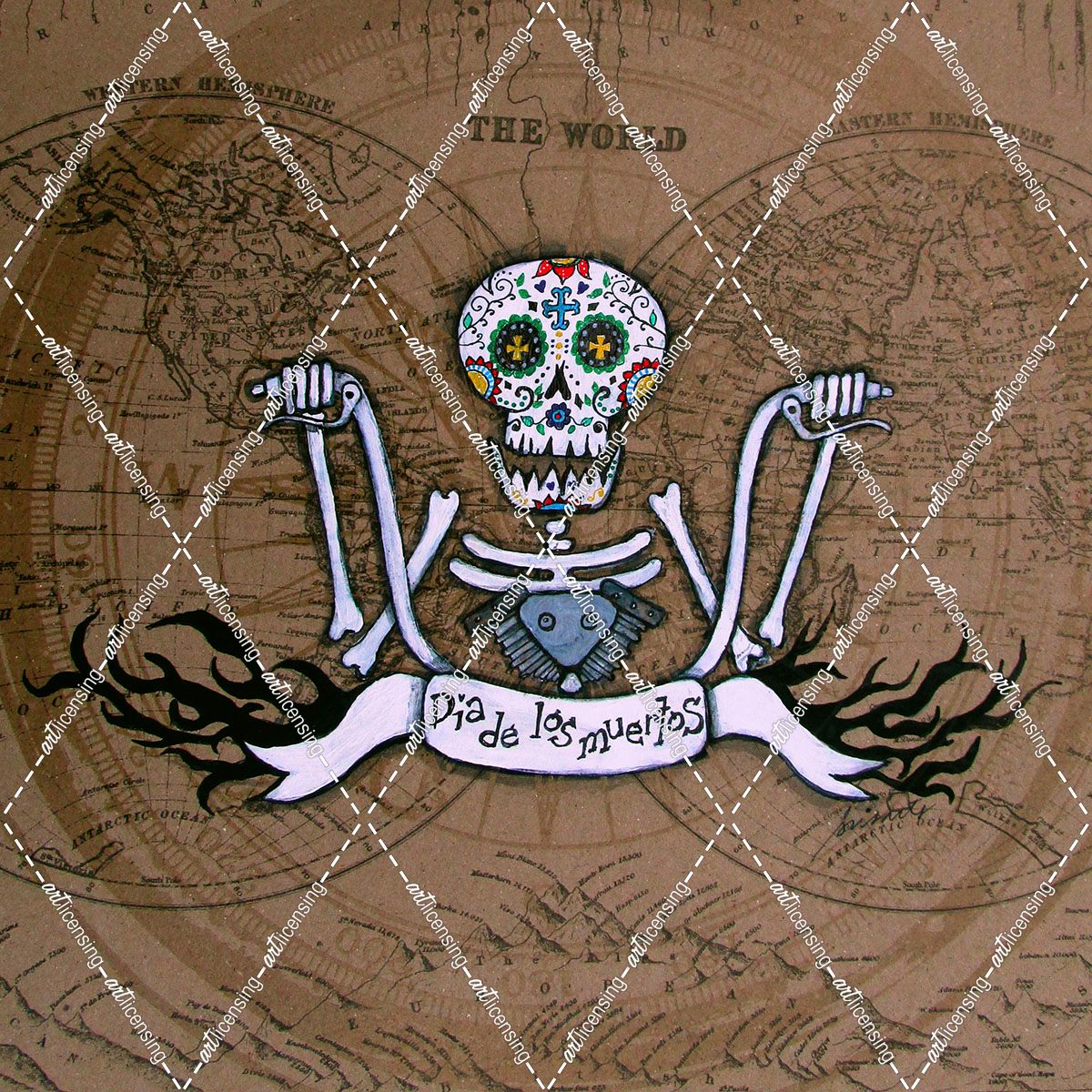 Dia De Los Muertos Ape Hanger