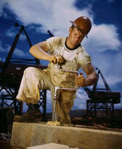 Carpenter at Work on Douglas Dam, Tennessee