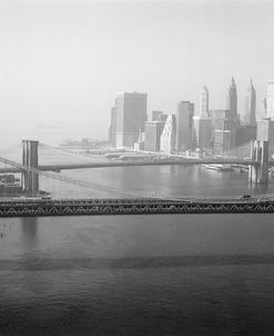 Brooklyn Bridge and Manhattan Bridge Aerial