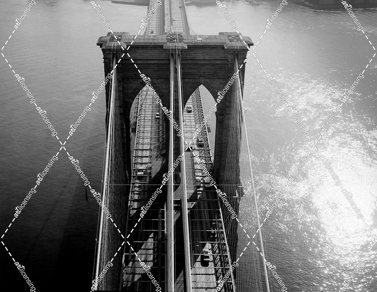 Brooklyn Bridge Tower Aerial