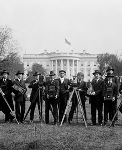 Press Correspondents and Photographers on White House Lawn