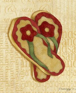 Red Flowering Sandals