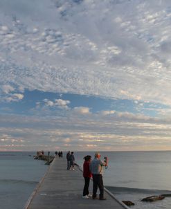 Higgs Pier People Sunset 2014