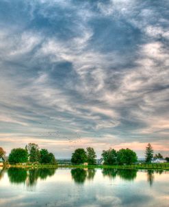 BC Wide Sunset With Pond