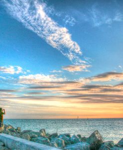 Key West Lone Figure Sunset