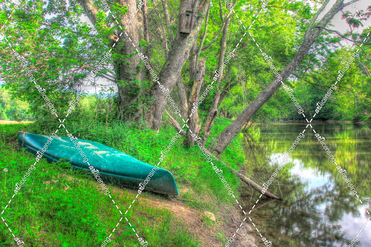 Streamside Green Canoe